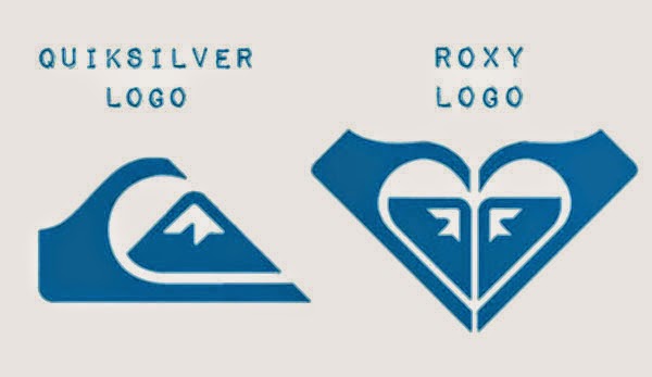 #14 Logo Roxy seperti tangan yang membuat bentuk love, Quicksilver pula adalah separuh dari logo Roxy